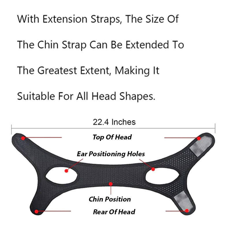Premium Lycra Anti Snoring Chin Strap - Effective Sleep Apnea Solution - anti snoring chin strap Readi Gear