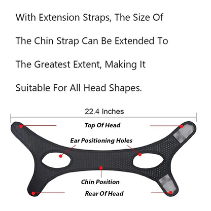 Premium Lycra Anti Snoring Chin Strap - Effective Sleep Apnea Solution - anti snoring chin strap Readi Gear