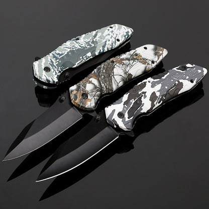 FlintEdge Camo Survival Blade - Camo folding knife with flint Readi Gear
