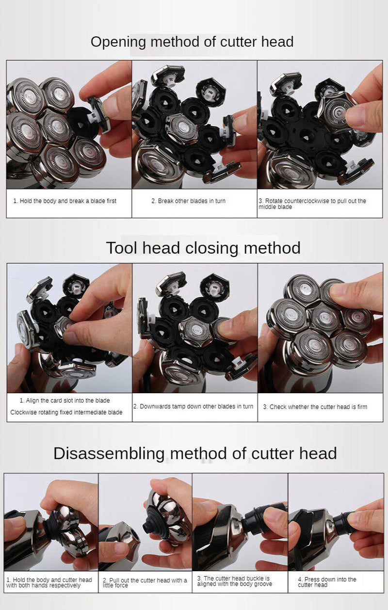 7D Pro Series Cordless Head Shaver & Hair Trimmer Kit for Men - Readi Gear