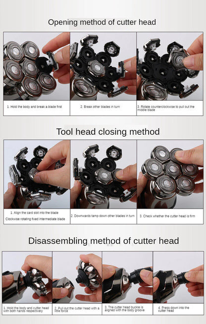 7D Pro Series Cordless Head Shaver & Hair Trimmer Kit for Men - Readi Gear