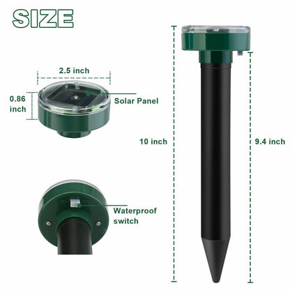 Solar-Powered Ultrasonic Pest Repeller 2-Pack - Moles, Mice, Rodents - Solar-Powered Ultrasonic Pest Repeller 2-Pack - Moles, Mice, Rodents Readi Gear