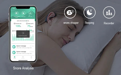 SnoreEase Bluetooth Sleep Aid - Anti-Snoring Earset & Sleep Analyzer - anti-snoring device Readi Gear