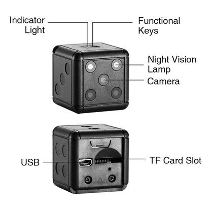 Mini Dice Spy Camera 1080P HD Night Vision with Motion Detection - Mini Dice Spy Camera 1080P HD Night Vision with Motion Detection Readi Gear