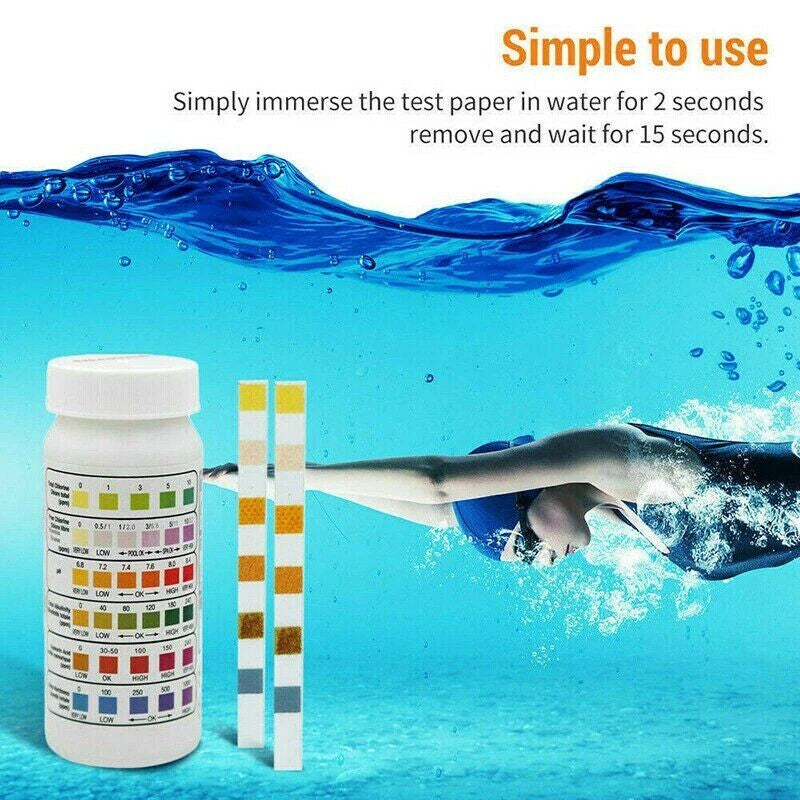 AquaGuard 6-in-1 Pool & Spa Test Strips - Fast Chlorine & pH Testing - Pool water testing kit Readi Gear