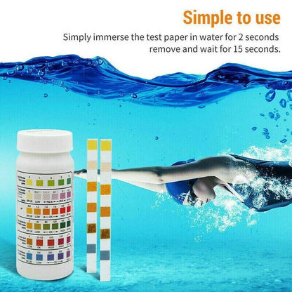 AquaGuard 6-in-1 Pool & Spa Test Strips - Fast Chlorine & pH Testing - Pool water testing kit Readi Gear