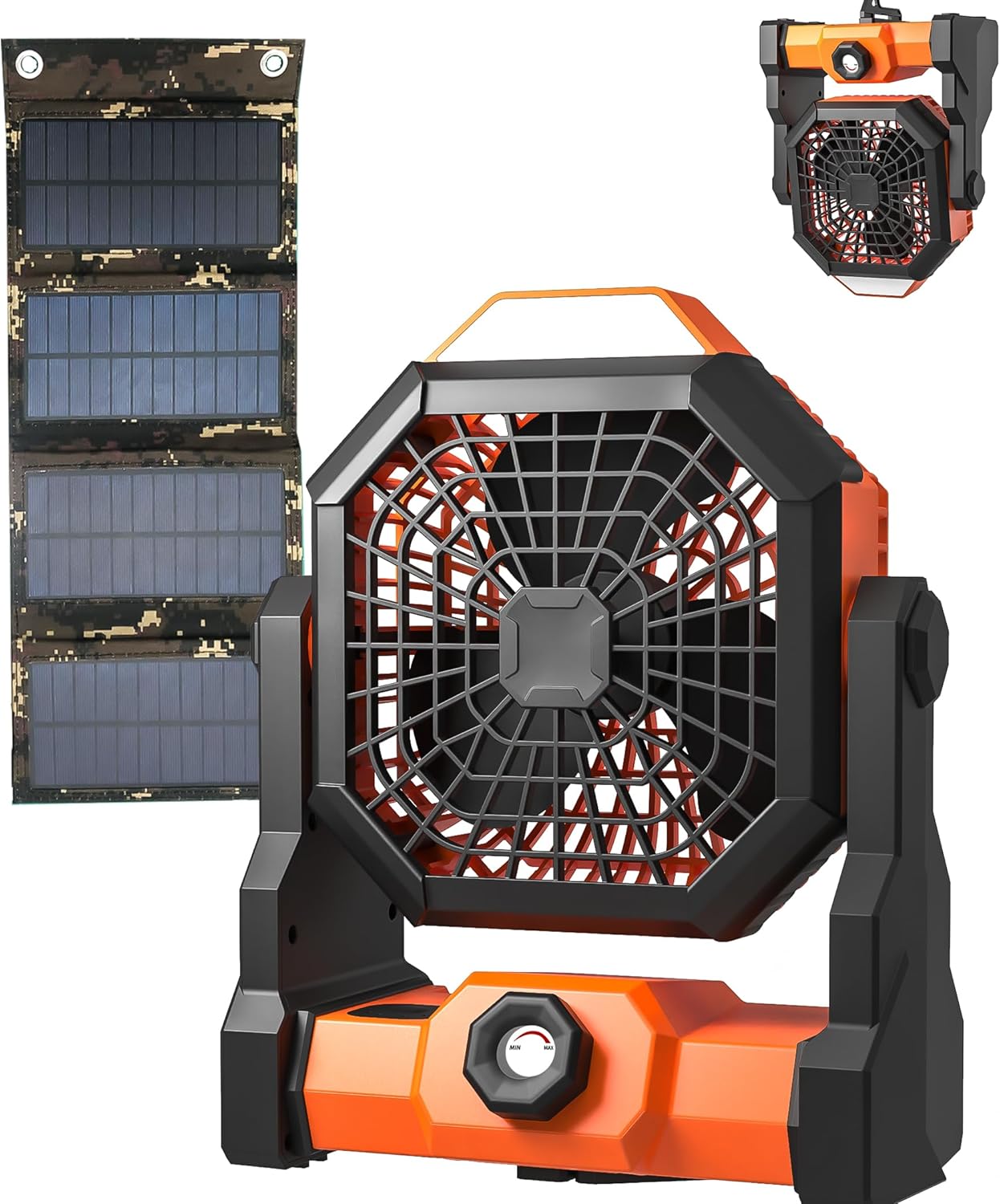 TrailCool Xtreme Rechargeable Camping Fan w/ LED Light & 360° Hook - Camping fan with light Readi Gear