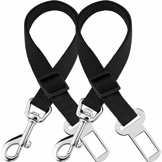 PetSecure Adjustable Seatbelt Harness – Car Safety Lead (2 Pack) - Pet seatbelt harness Readi Gear