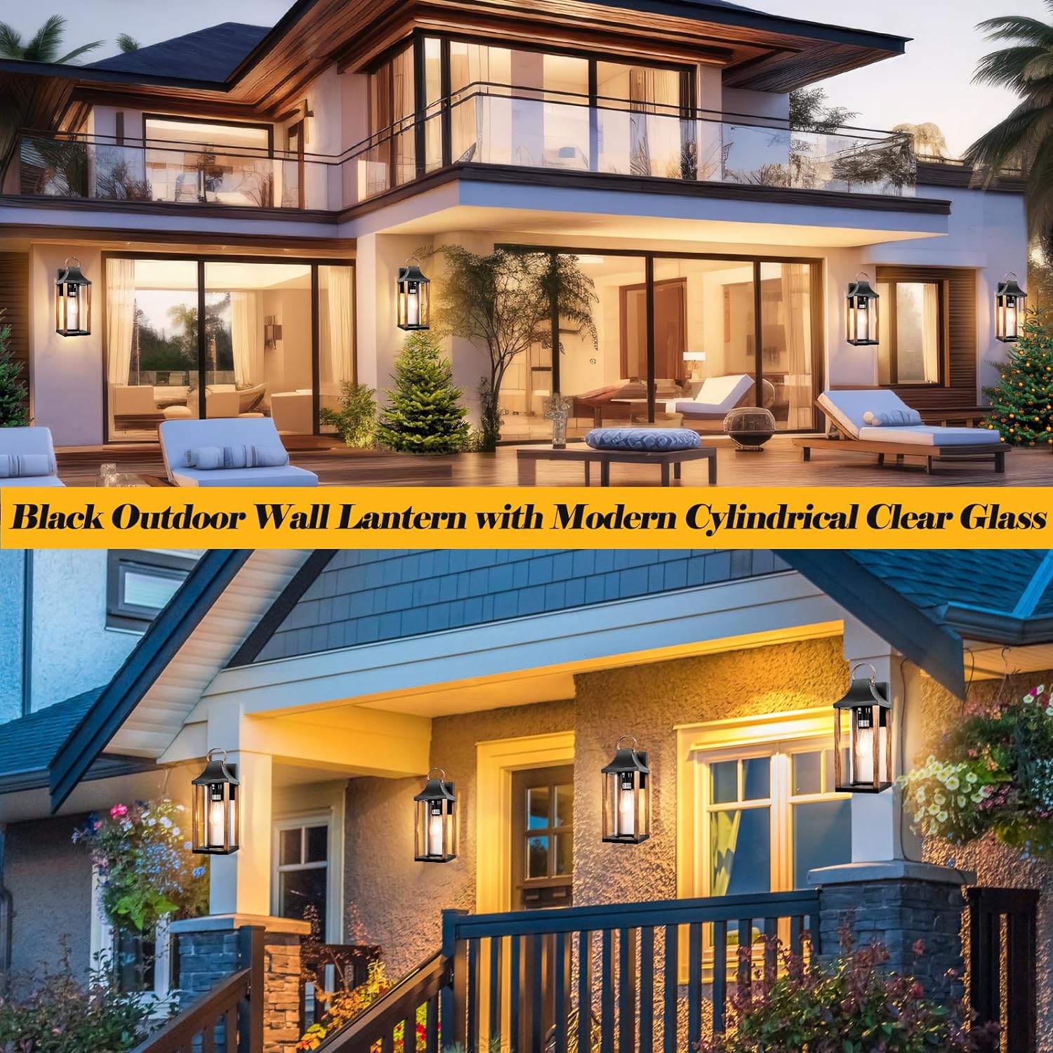 RusticWood Large 17" Outdoor Wall Sconce for Porch & Patio - Rustic wood porch sconce Readi Gear