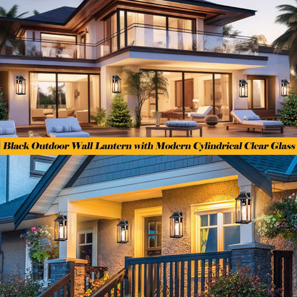 RusticWood Large 17" Outdoor Wall Sconce for Porch & Patio - Rustic wood porch sconce Readi Gear