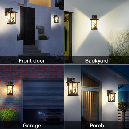 WildLodge Outdoor Porch Light - Deer Design, Motion Sensor, Dusk to Dawn - Rustic deer design porch lights Readi Gear