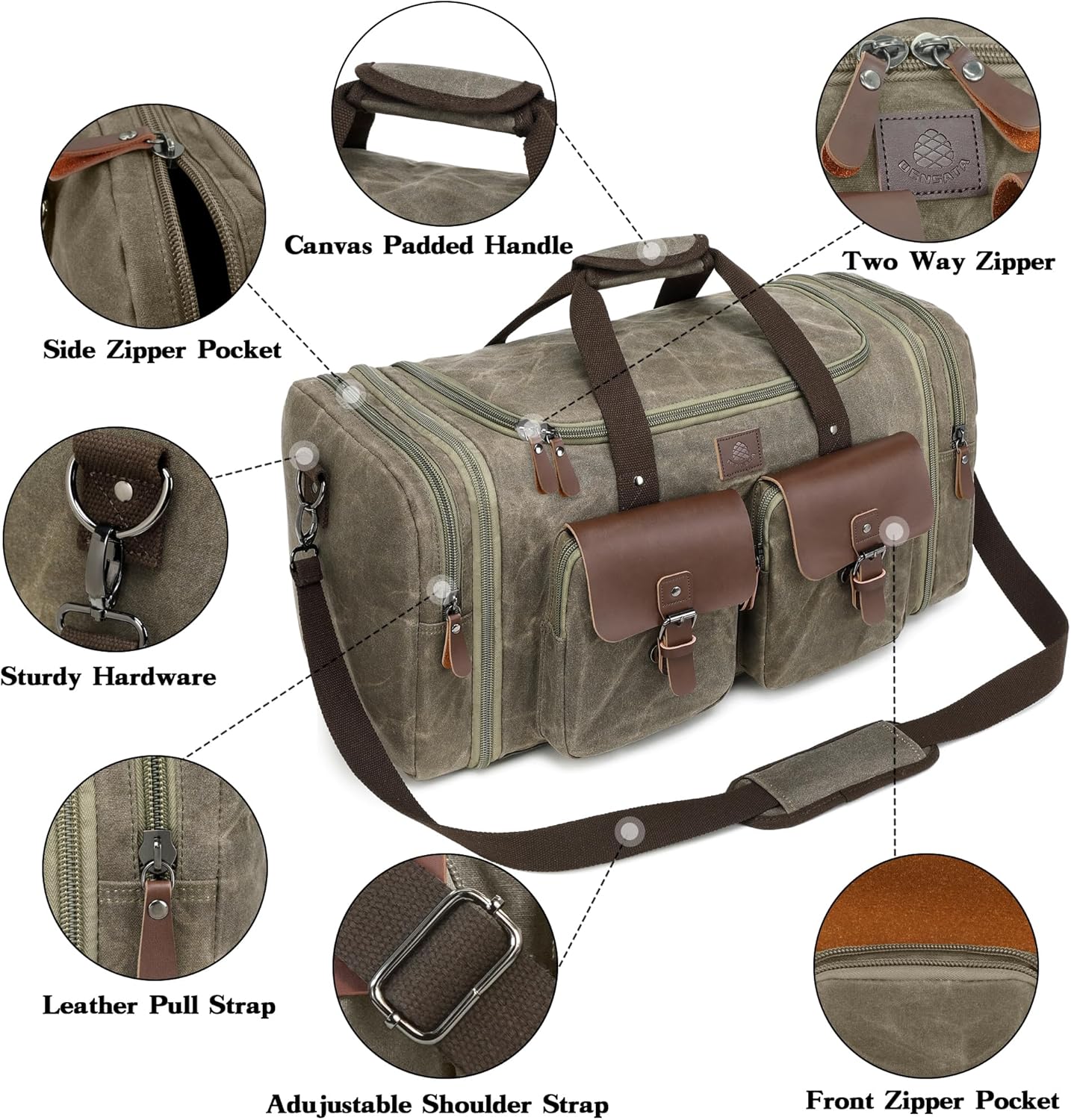 Timberline Vintage Duffel – Rugged Waterproof Waxed Canvas Travel Bag (50L & 60L)