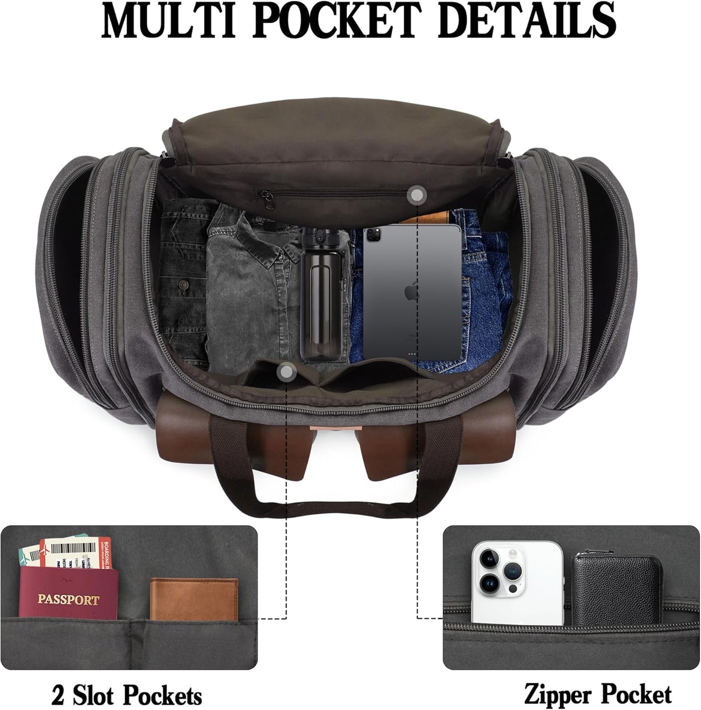 Timberline Vintage Duffel – Rugged Waterproof Waxed Canvas Travel Bag (50L & 60L)