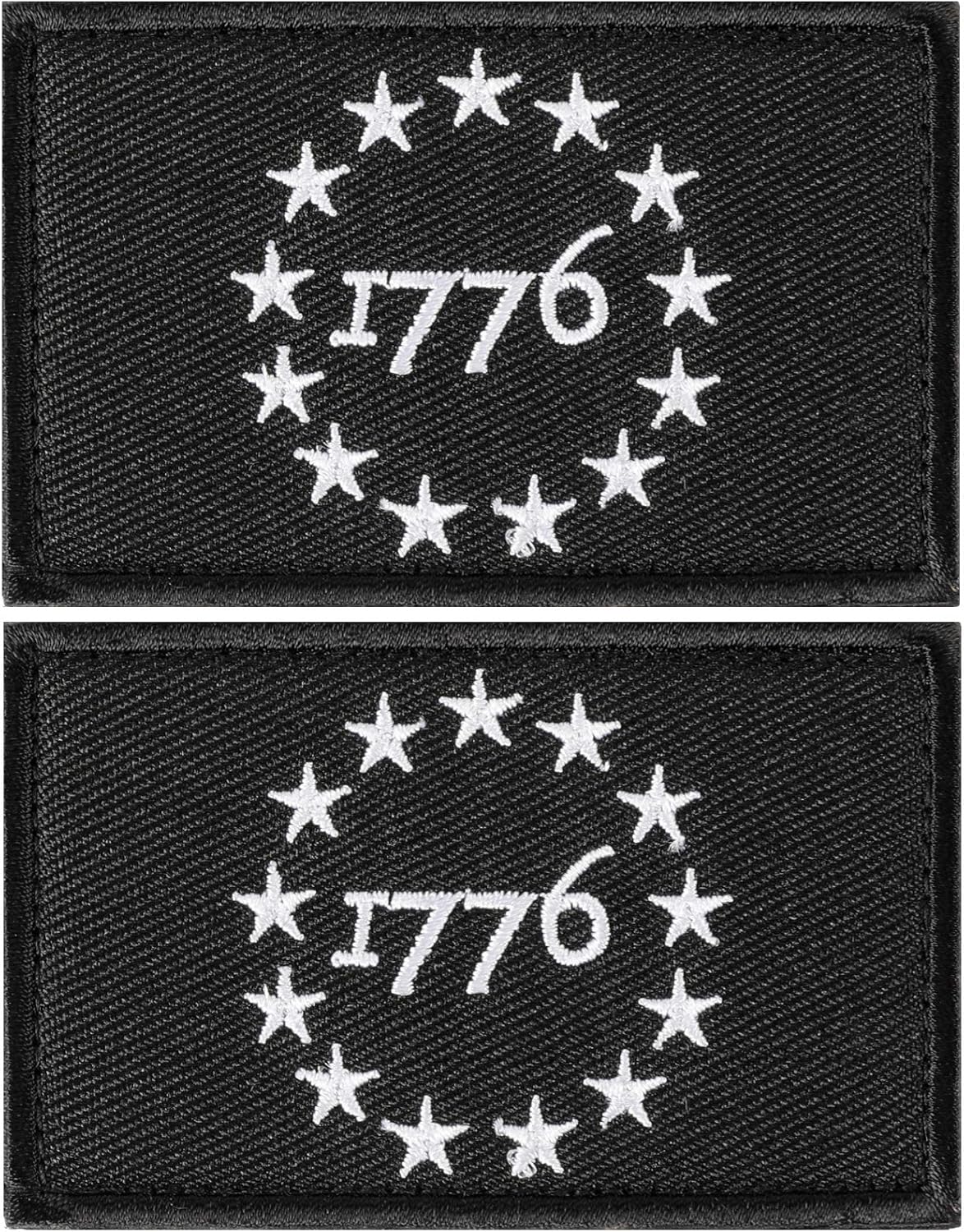 1776 Tactical Morale Patch - Military Embroidery (2 Pack) - 1776 Patches Readi Gear