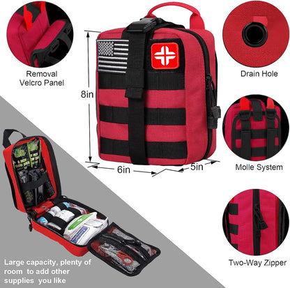 All-in-One Camping Survival Kit - 142-Piece First Aid & Tactical Gear - Camping Survival Kit Readi Gear