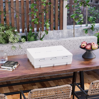 FoldAway Camping Storage Bin & Table with Safety Warning Sign - Readi Gear