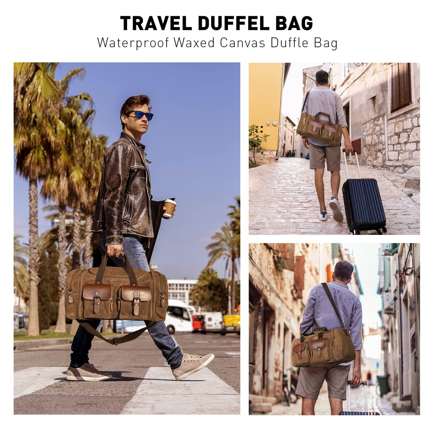 Timberline Vintage Duffel – Rugged Waterproof Waxed Canvas Travel Bag (50L & 60L)