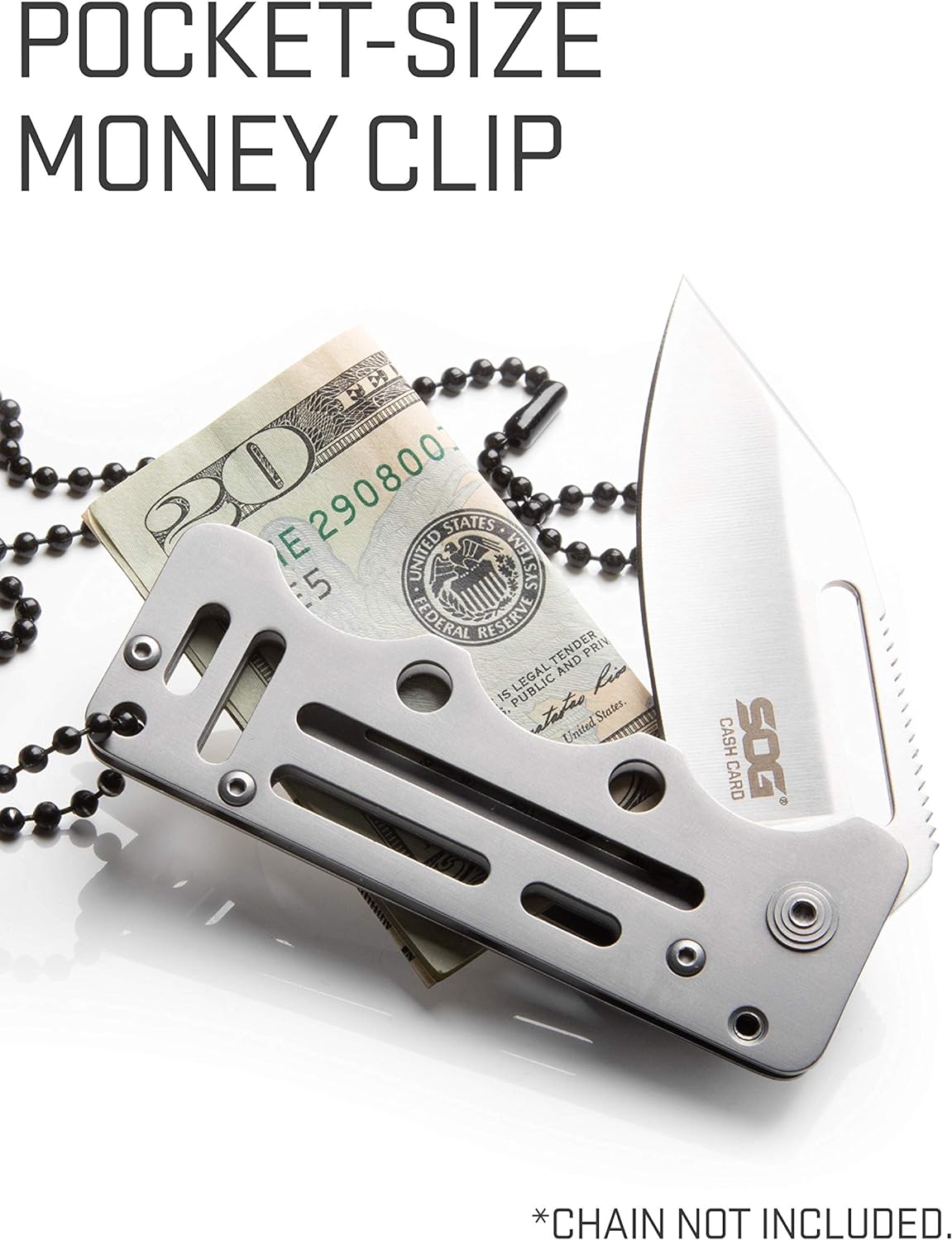 SOG Stealth Money Clip Knife - Concealed 2.75" Blade for Daily Carry - Money clip knife Readi Gear