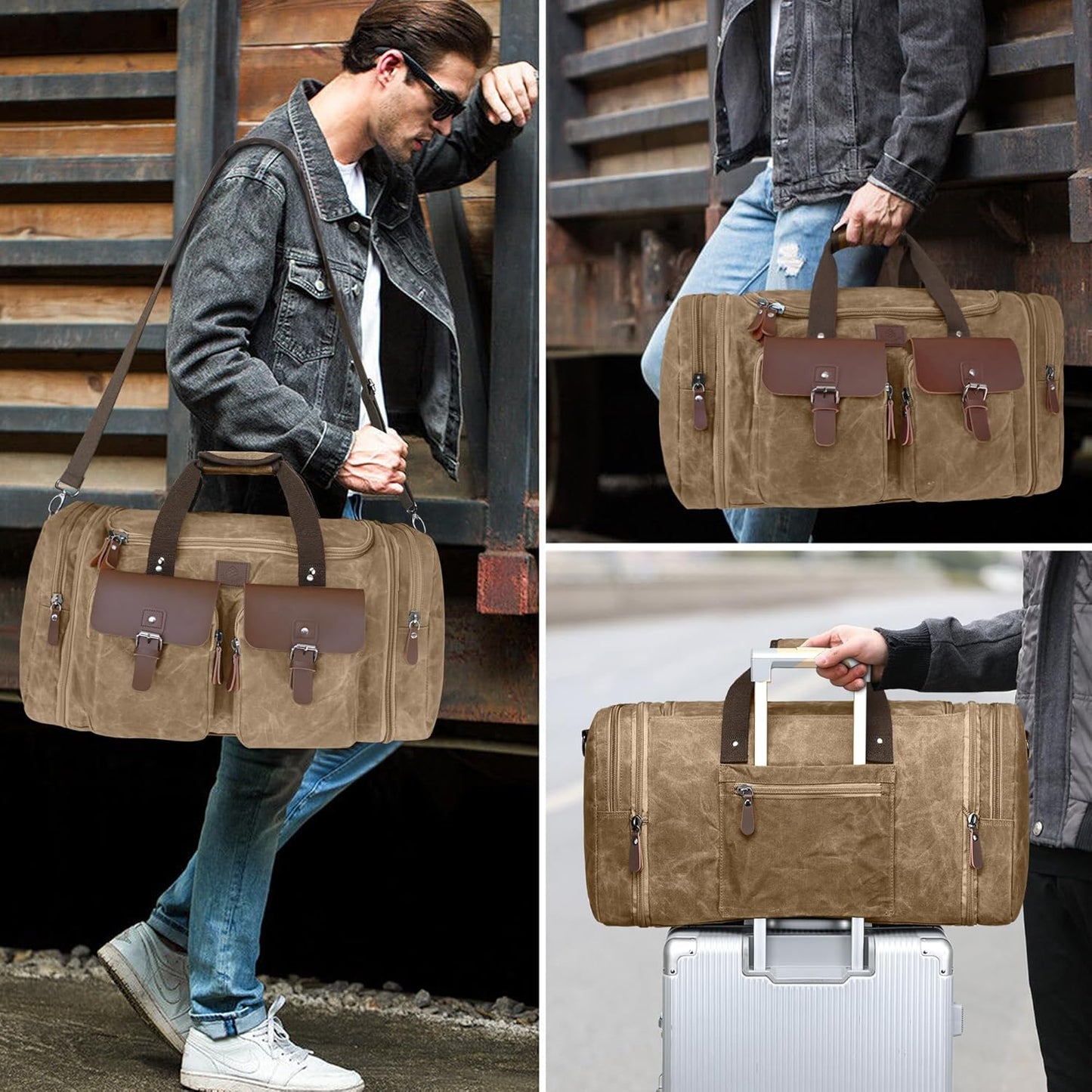 Timberline Vintage Duffel – Rugged Waterproof Waxed Canvas Travel Bag (50L & 60L)