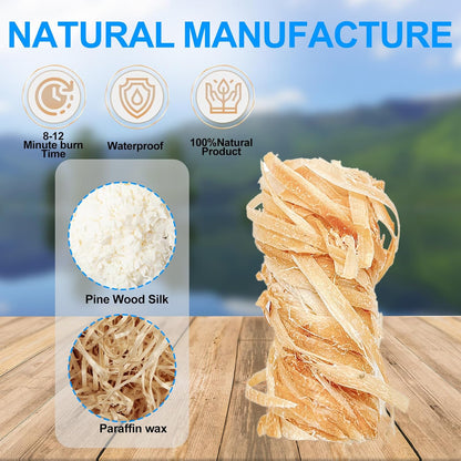 Eco Fire Starters Bundle - 72 or 150 Rolls for Campfires & BBQs