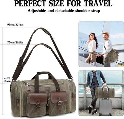 Timberline Vintage Duffel – Rugged Waterproof Waxed Canvas Travel Bag (50L & 60L)