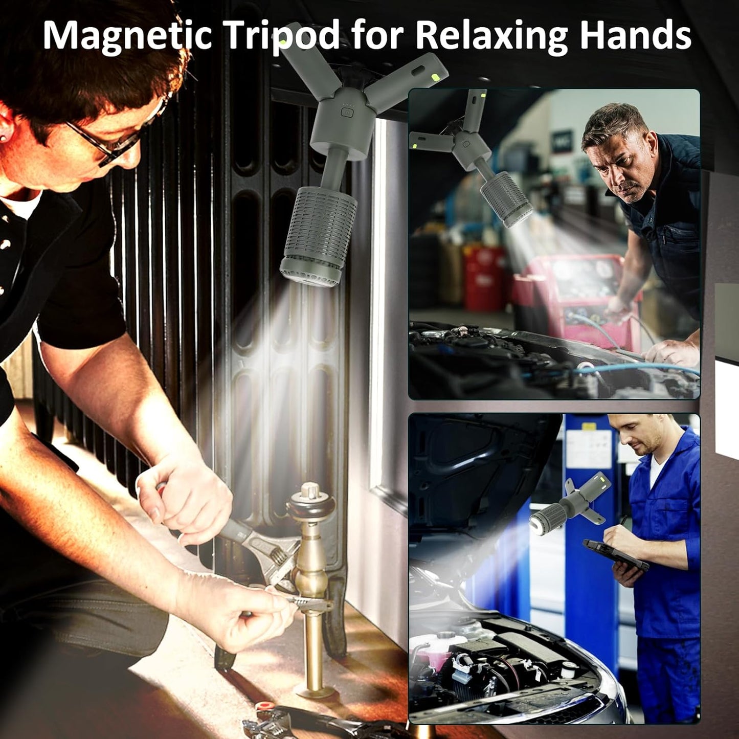 FlexiLight Pro Telescopic LED Lantern with Magnetic Tripod & USB Power Bank - Telescopic Camping Light Readi Gear