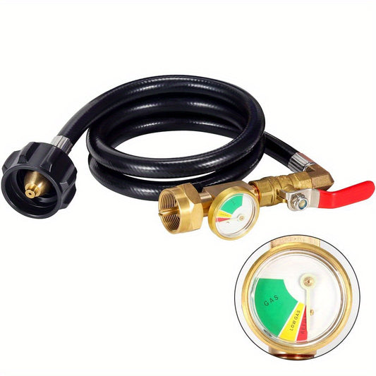 1LB Propane Tank Refill Hose with On/Off Valve – Fits 20/40LB Tanks