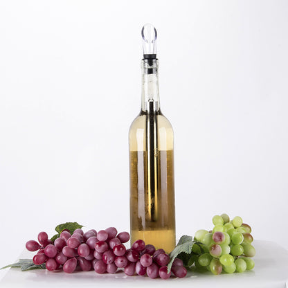 Stainless Steel Wine Chiller Stick: 3-in-1 Cooling Rod, Aerator & Stopper - Wine Chillers & Accessories Readi Gear