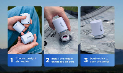 Ultra-Compact Air Pump & Camping Light, USB Rechargeable - Mini air pump Readi Gear