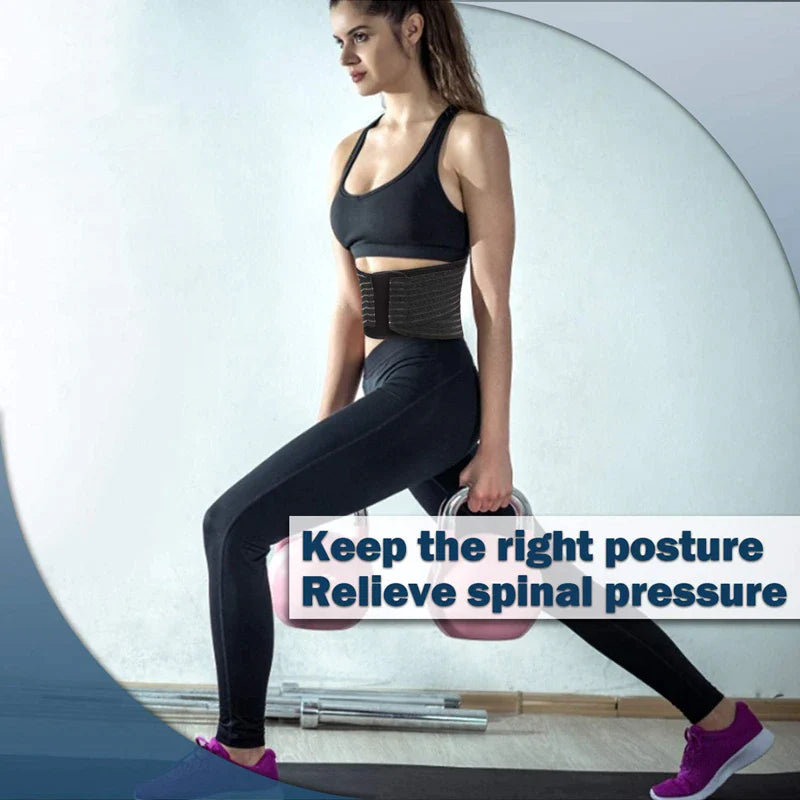 Lower Back Support Brace Lumbar Waist Belt Double Pull Breathable Belt Men Women - Readi Gear