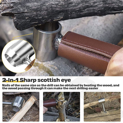 Survivor’s Auger Drill Tool - Handheld Bushcraft & Camping Essential - Auger drill tool Readi Gear