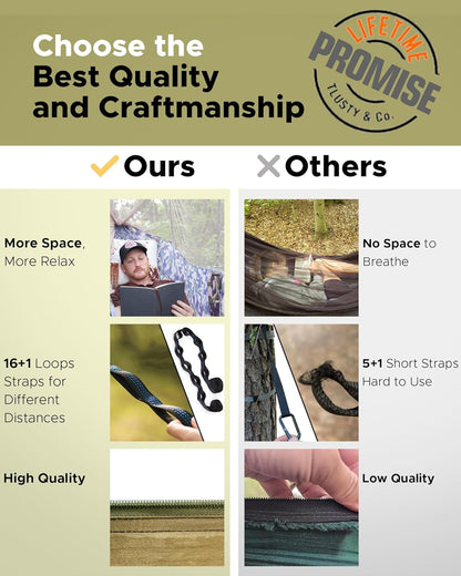 Outlander 2-Person Hammock Tent with Net & Straps - Adventure-Ready - Hammock tent with mosquito net Readi Gear