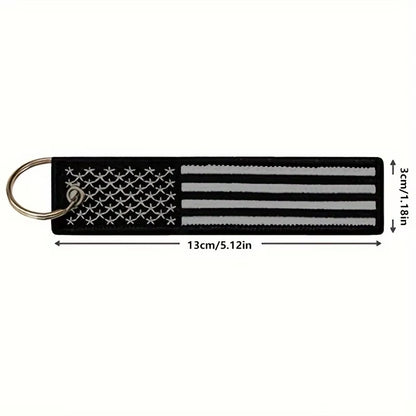 Stars & Stripes Keychain - USA Flag Tag for Cars, Motorcycles, Luggage - USA Flag Keychain Readi Gear