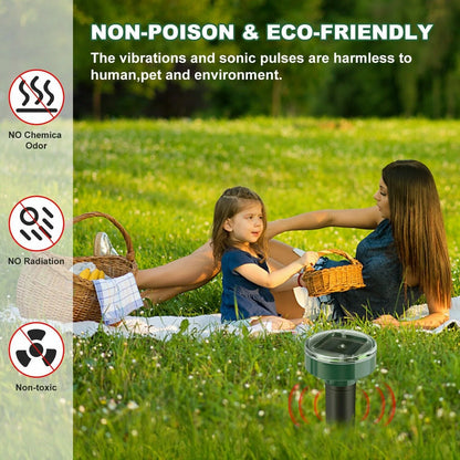 Solar-Powered Ultrasonic Pest Repeller 2-Pack - Moles, Mice, Rodents - Solar-Powered Ultrasonic Pest Repeller 2-Pack - Moles, Mice, Rodents Readi Gear