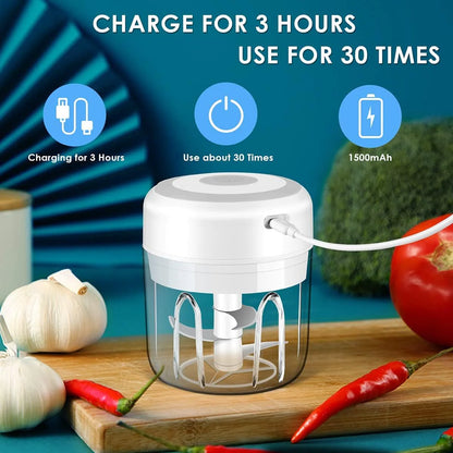 QuickChop Portable Electric Food Processor - USB Rechargeable, BPA Free - Electric Food Processor Readi Gear