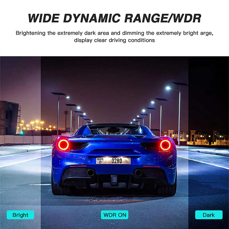 4” HD Touch Screen Dual Lens Dash Cam Recorder – Front & Rear Night Vision - Dash camera Readi Gear