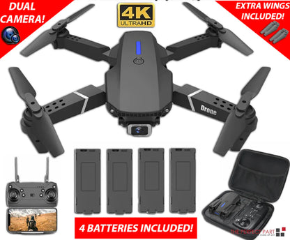 SkyCapture 4K HD Dual Camera Foldable Drone +4 Battery - Dual Camera Drone Readi Gear