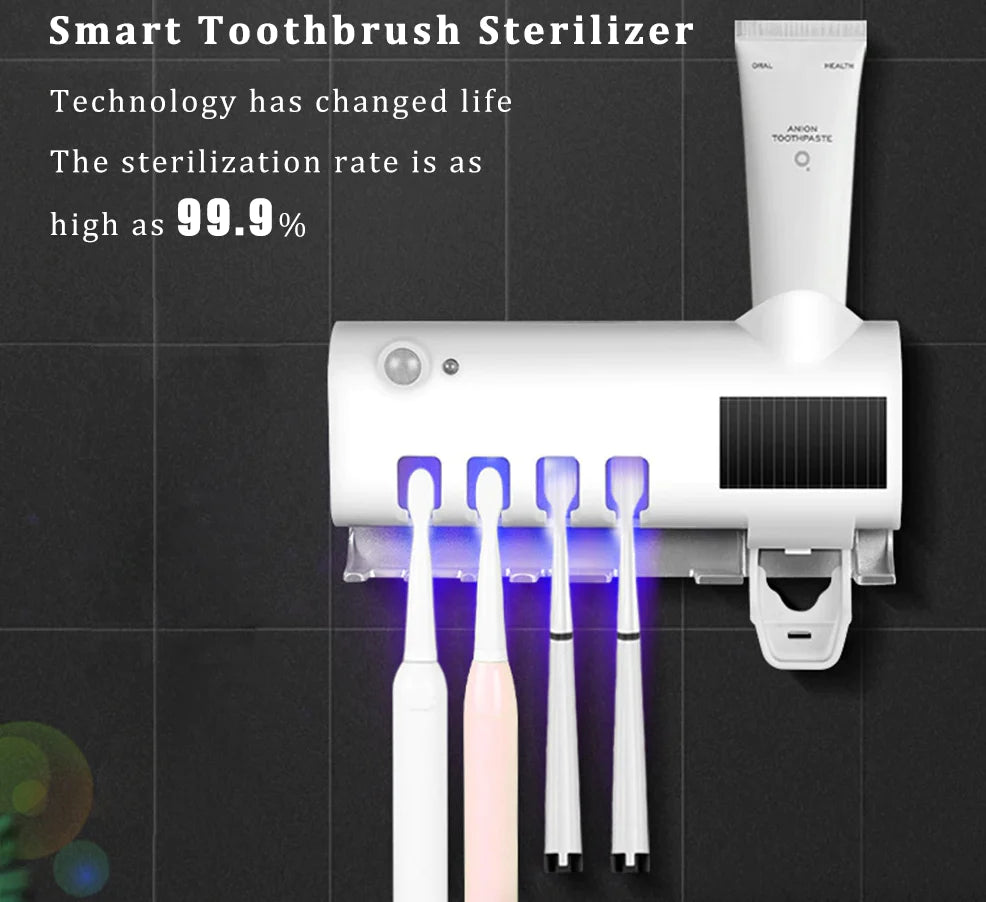 UV Light Toothbrush Holder & Automatic Dispenser - Clean & Sanitized Brushes - UV Light Toothbrush Holder & Automatic Dispenser - Clean & Sanitized Brushes Readi Gear