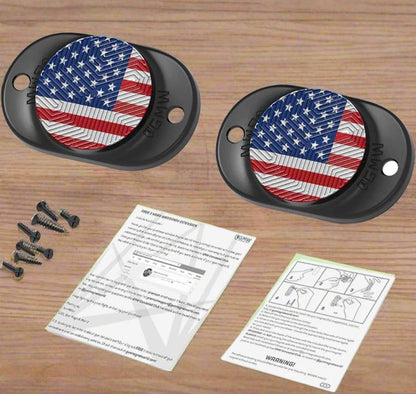 American Flag Magnetic Concealed Gun Mount 2-Pack for Car, Desk, Wall - Magnetic gun mount Readi Gear