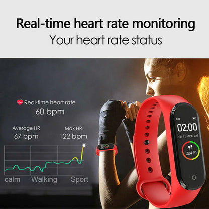 M4 Smart Watch Band - Fitness Tracker with Blood Pressure, Heart Rate & Sleep Detection - M4 Smart Watch Band - Fitness Tracker with Blood Pressure, Heart Rate & Sleep Detection Readi Gear
