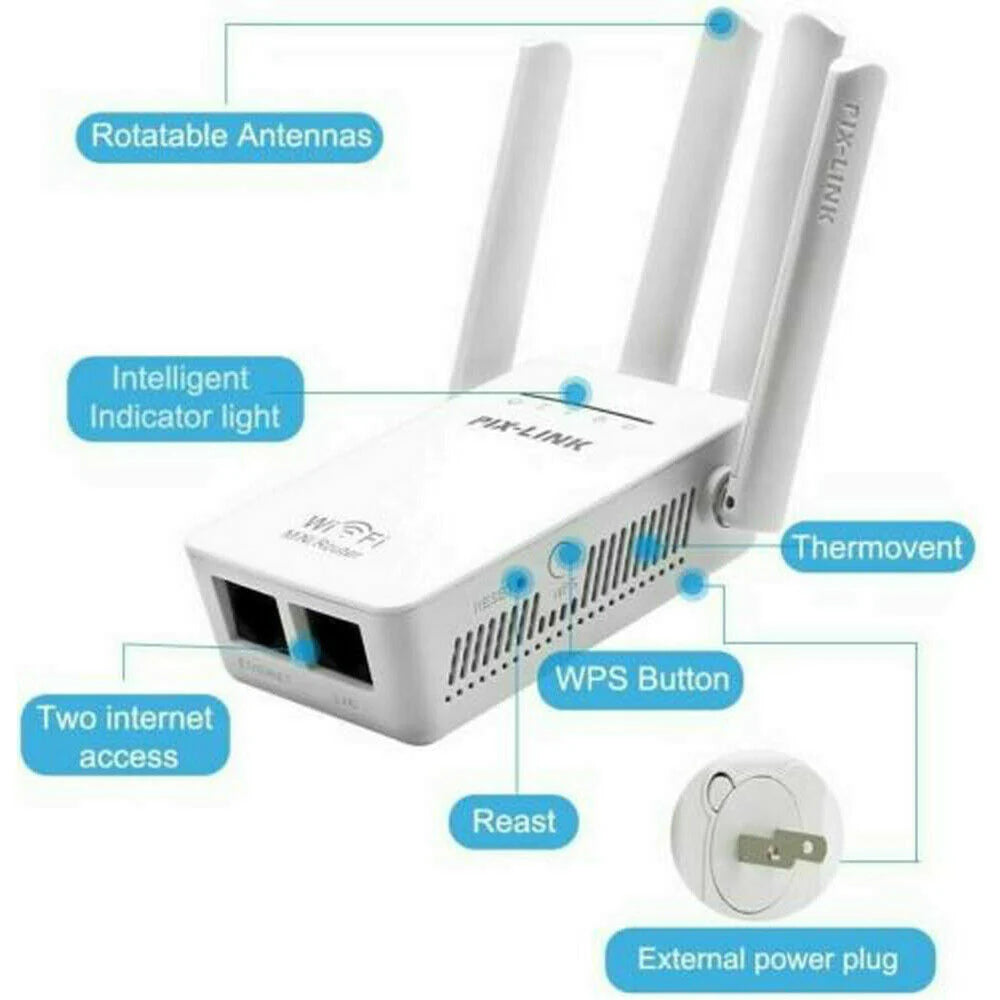 High-Speed Dual Band 1200Mbps WiFi Range Extender Repeater Booster - WiFi Range Extender Readi Gear