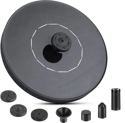 SunGlow Solar Bird Bath Fountain - 4 Dynamic Spray Options - solar bird bath water fountain Readi Gear