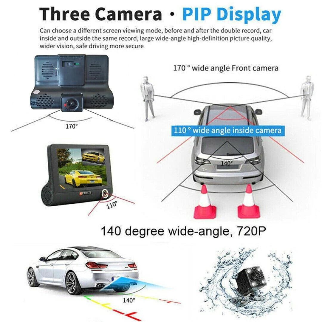 Tri-Vision HD Car Dash Cam - Dash camera Readi Gear