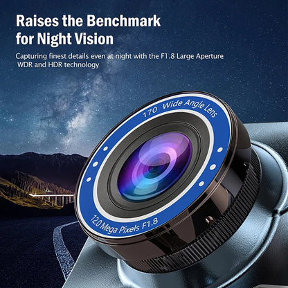 4” HD Touch Screen Dual Lens Dash Cam Recorder – Front & Rear Night Vision - Dash camera Readi Gear