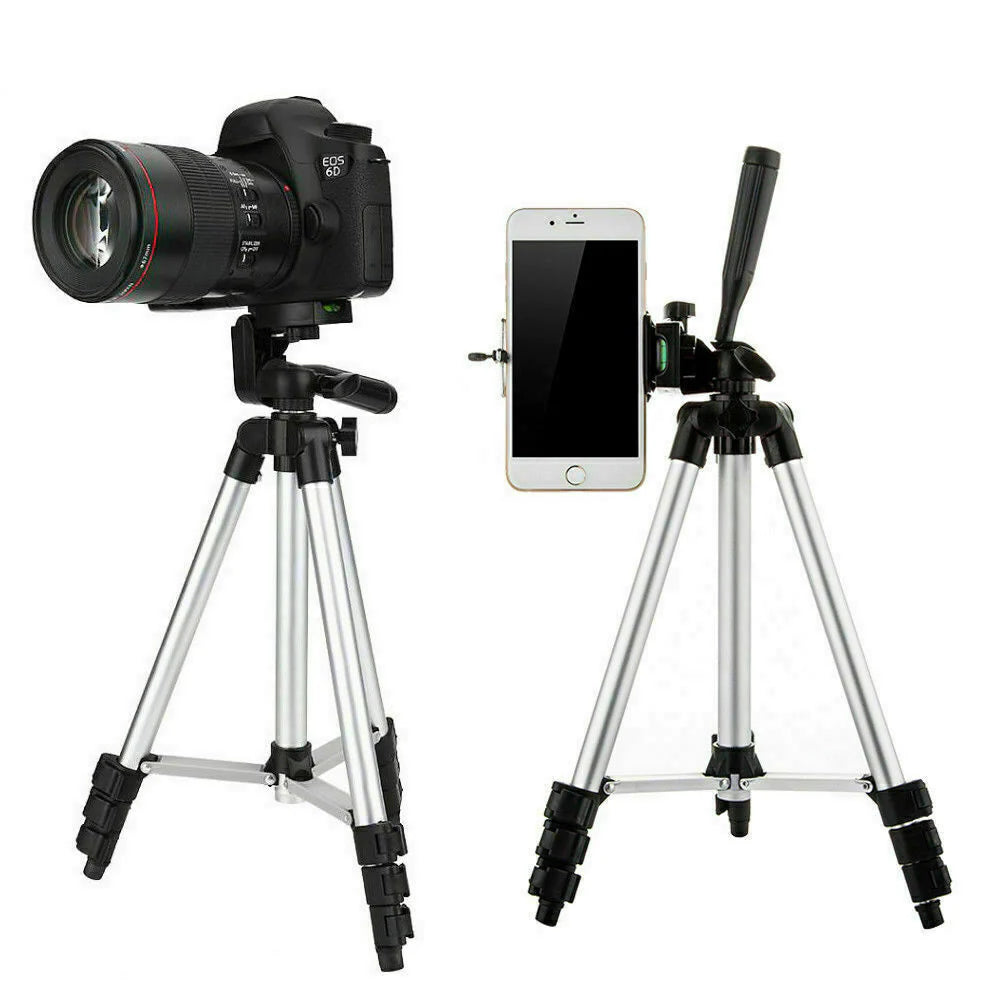 360° Swivel Camera Tripod Stand & Phone Holder for iPhone, Samsung + Bag - Readi Gear