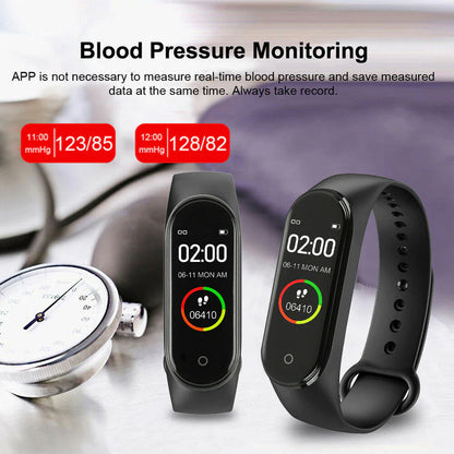 M4 Smart Watch Band - Fitness Tracker with Blood Pressure, Heart Rate & Sleep Detection - M4 Smart Watch Band - Fitness Tracker with Blood Pressure, Heart Rate & Sleep Detection Readi Gear