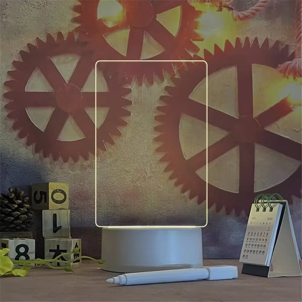 GlowWrite LED Night Light & Erasable Message Board - USB Powered - GlowWrite LED Night Light Readi Gear