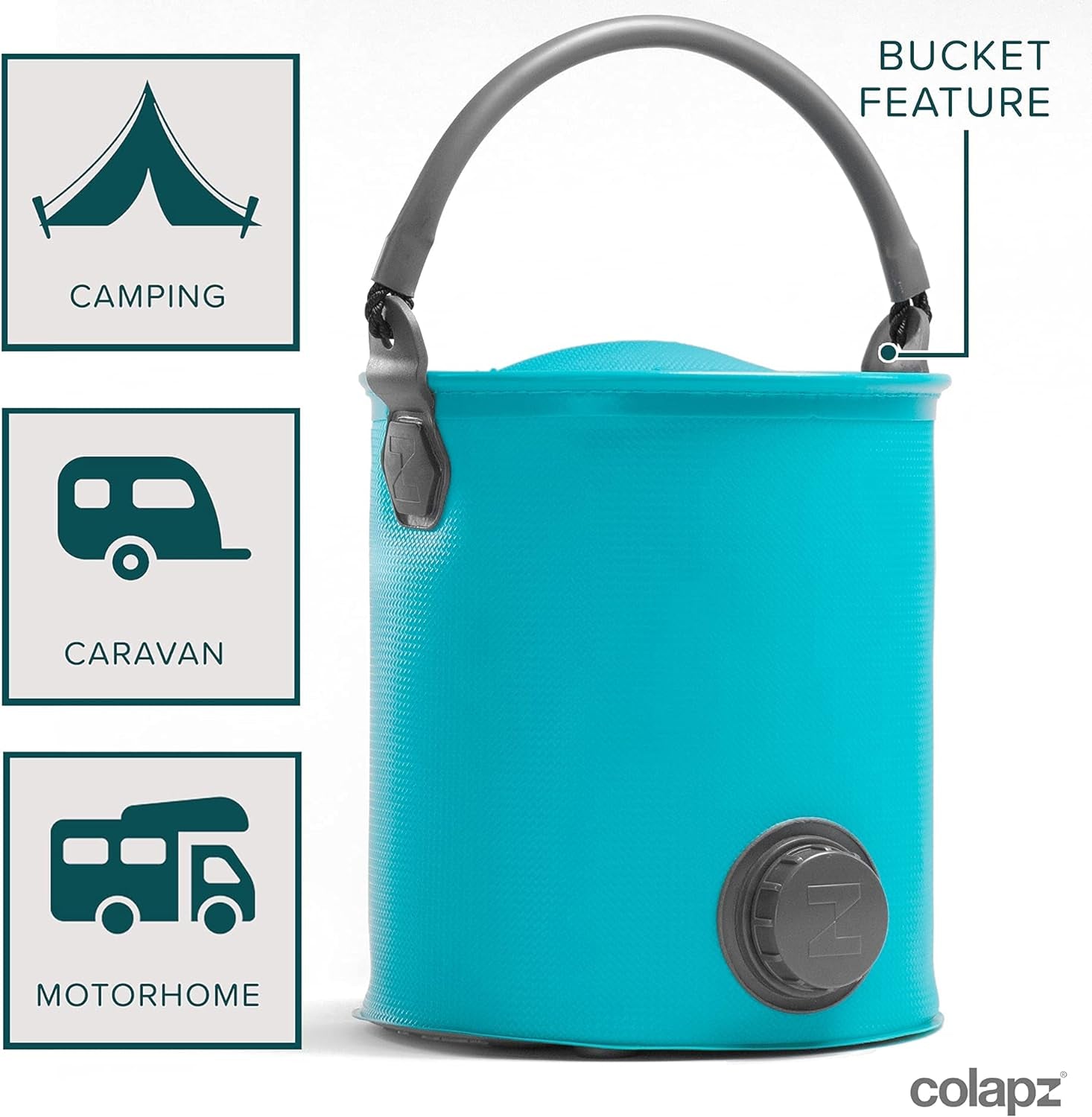 2-in-1 Collapsible Watering Can & Bucket with Spout - 1.5 to 2 Gallon Capacity - Collapsible watering can Readi Gear