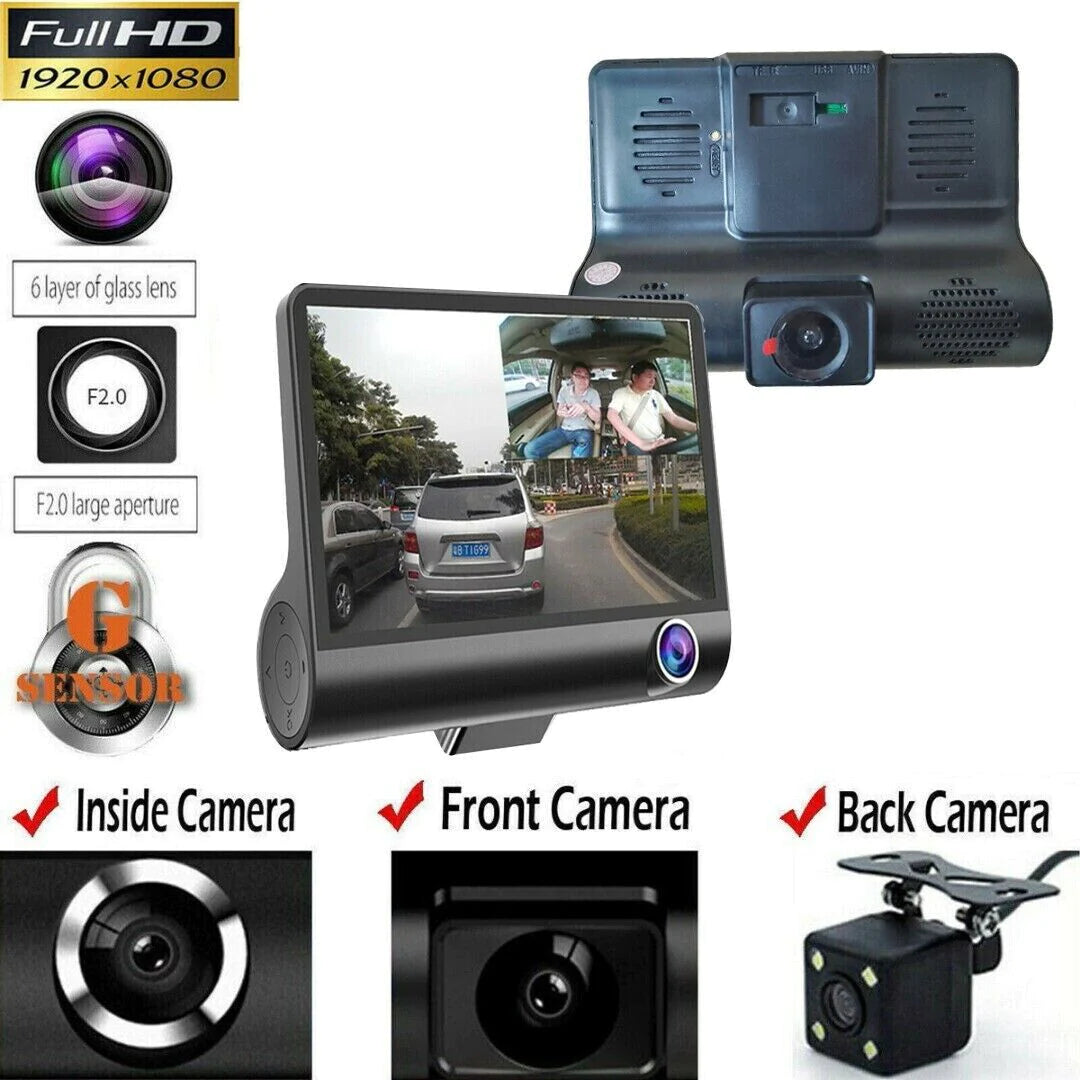 Tri-Vision HD Car Dash Cam - Dash camera Readi Gear