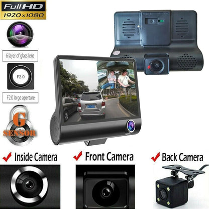 Tri-Vision HD Car Dash Cam - Dash camera Readi Gear